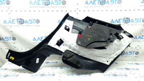 Rear left side panel of a Ford Mustang mk6 15-23 coupe, black, scratches, scuffs