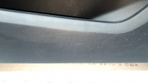 Black door panel, front left, Ford Mustang mk6 18-20, black cloth insert, black leather armrest, scratches