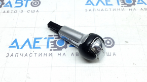 Ford Mustang mk6 15-23 gear knob, black leather, chrome, scratches