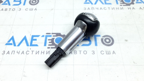 Ford Mustang mk6 15-23 gear knob, black leather, chrome, scratches