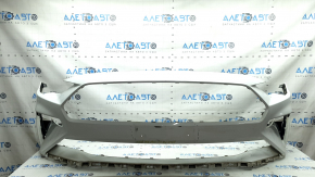 Front bumper, bare, Ford Mustang mk6 18-23, restyling, graphite, scratches, broken fasteners, crack, non-standard holes