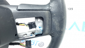 Ford Mustang mk6 15-23 black leather steering wheel, no button covers, worn, dry cleanable
