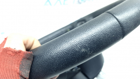 Ford Mustang mk6 15-23 black leather steering wheel, no button covers, worn, dry cleanable