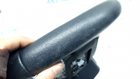Ford Mustang mk6 15-23 black leather steering wheel, no button covers, worn, dry cleanable