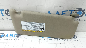 Left visor for Toyota Camry v40, beige, needs cleaning, cracks in the mount