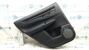 Rear left door panel, Honda CRV 23-26, black leather with orange stitching, Sport, glossy black molding, scuffed, needs cleaning