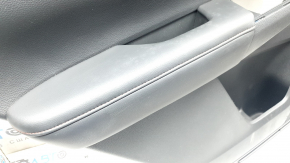 Rear left door panel, Honda CRV 23-26, black leather with orange stitching, Sport, glossy black molding, scuffed, needs cleaning