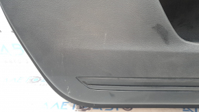 Honda CRV 23-26 black front left door panel, black leather armrest with orange stitching, glossy black molding, worn, ready for dry cleaning