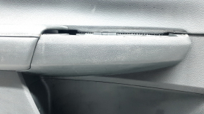 Honda CRV 23-26 black front left door panel, black leather armrest with orange stitching, glossy black molding, worn, ready for dry cleaning