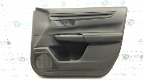 Honda CRV 23-26 black front right door panel, black leather armrest with orange stitching, glossy black molding, bumps, dents