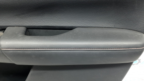 Honda CRV 23-26 black front right door panel, black leather armrest with orange stitching, glossy black molding, bumps, dents