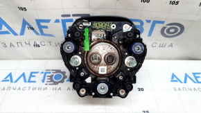 The Honda CRV 23-26 driver's steering wheel airbag is black, with a rusty squib cartridge and scratches.