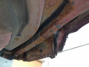 Quarter wing rear left Toyota Camry v40 on the body, red, rusty, after repair, dent