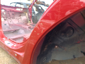 Quarter wing rear left Toyota Camry v40 on the body, red, rusty, after repair, dent