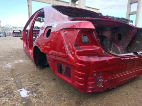 Quarter wing rear left Toyota Camry v40 on the body, red, rusty, after repair, dent
