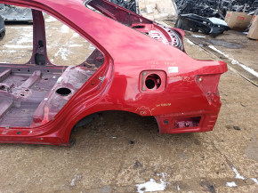 Quarter wing rear left Toyota Camry v40 on the body, red, rusty, after repair, dent