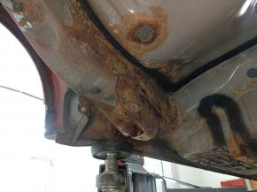 Quarter wing rear left Toyota Camry v40 on the body, red, rusty, after repair, dent