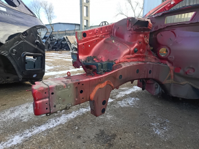 Front right quarter panel of a Toyota Camry v40, red, rusty, painted
