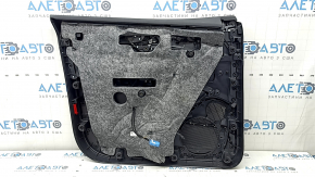 Front right door panel for Audi Q8 19-26, black leather, brown leather armrest, Bang & Olufsen, with speaker trim, backlit, with handle