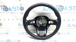 Honda CRV 23-26 black leather steering wheel with orange stitching under the paddles and pads