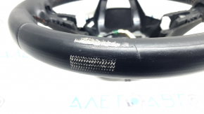 Honda CRV 23-26 black leather steering wheel with orange stitching under the paddles and pads