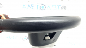 Honda CRV 23-26 black leather steering wheel with orange stitching under the paddles and pads