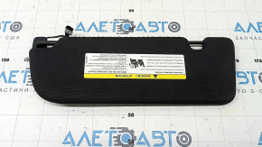 Right visor for Audi Q8 19-23, black, without hook, illuminated, with a butt