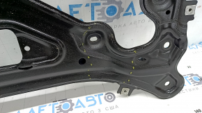The front subframe strut of the Audi Q8 19-26 is crushed and bent.