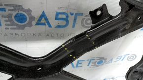 The front subframe strut of the Audi Q8 19-26 is crushed and bent.