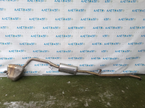 The exhaust pipe, the middle part with the barrel of the Honda CRV 23-26 HEV AWD, is crushed.