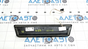 Rear left outer door sill plate for Audi Q8 19-26, black with chrome, backlit, scratches