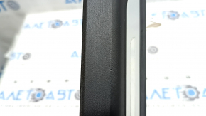 Rear left outer door sill plate for Audi Q8 19-26, black with chrome, backlit, scratches
