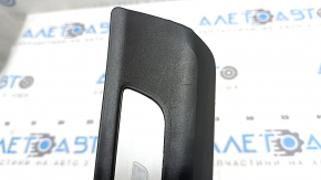 Rear left outer door sill plate for Audi Q8 19-26, black with chrome, backlit, scratches