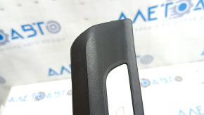 Rear right outer door sill plate for Audi Q8 19-26, black with chrome, backlit, scratches