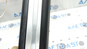 Rear right outer door sill plate for Audi Q8 19-26, black with chrome, backlit, scratches