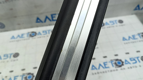 Front right outer door sill plate for Audi Q8 19-26, black with chrome, illuminated