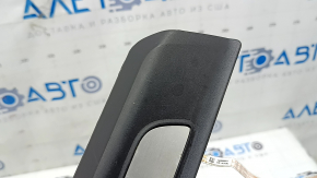 Front right outer door sill plate for Audi Q8 19-26, black with chrome, illuminated