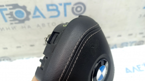 Airbag in the driver's steering wheel of the BMW X5 G05 19-26, black leather, scratches