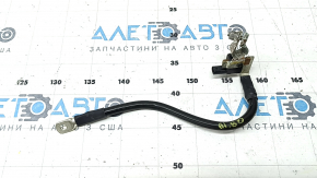 The negative battery terminal of the Audi Q8 19-23 with a sensor is oxidized.