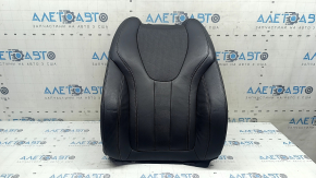 BMW X5 G05 19-22 passenger seat back upholstery, black leather, heated, Sport, wrinkled, cracked