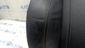 BMW X5 G05 19-22 passenger seat back upholstery, black leather, heated, Sport, wrinkled, cracked