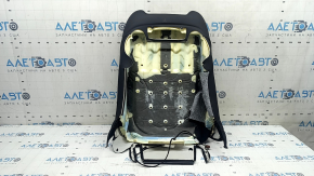 BMW X5 G05 19-22 passenger seat back upholstery, black leather, heated, Sport, wrinkled, cracked