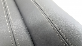 BMW X5 G05 19-22 passenger seat cushion upholstery, black leather, heated, Sport, creased, cracked