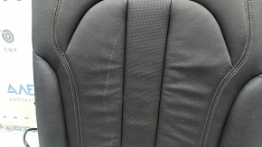 Rear seat backrest, 2nd row, right, BMW X5 G05 19-22, for 2 rows, black SCHWARZ leather, heated, scratches, dents