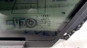 Rear right window, blind glass, Audi Q8 19-20, tinted with chrome molding, in black film