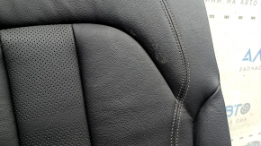 Rear seat backrest, 2nd row, left, BMW X5 G05 19-22, for 2 rows, black SCHWARZ leather, heated, with belt, needs cleaning, dents