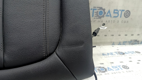 Rear seat backrest, 2nd row, left, BMW X5 G05 19-22, for 2 rows, black SCHWARZ leather, heated, with belt, needs cleaning, dents