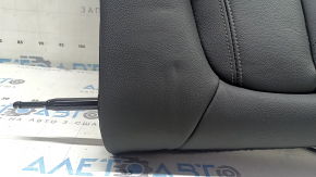 Rear seat backrest, 2nd row, left, BMW X5 G05 19-22, for 2 rows, black SCHWARZ leather, heated, with belt, needs cleaning, dents