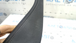 Upper left side center console trim for BMW X5 G05 19-22, black leather, needs cleaning, dented
