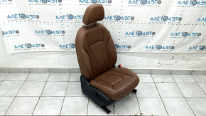 Audi Q8 19-23 passenger seat with airbag, headrest, electric, heated and ventilated, with lumbar support, brown leather, scratched